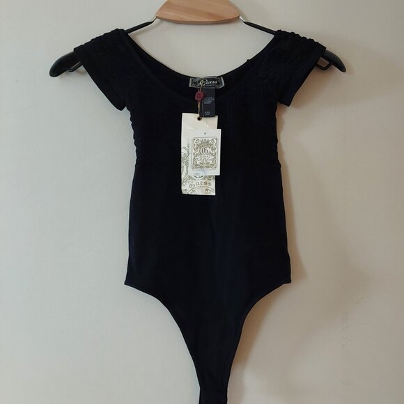 NEW Y2K Womens XS XS/S GUESS lot Sparkle Tank Sweater Bodysuit Red Tee Tube Top - Picture 4 of 15